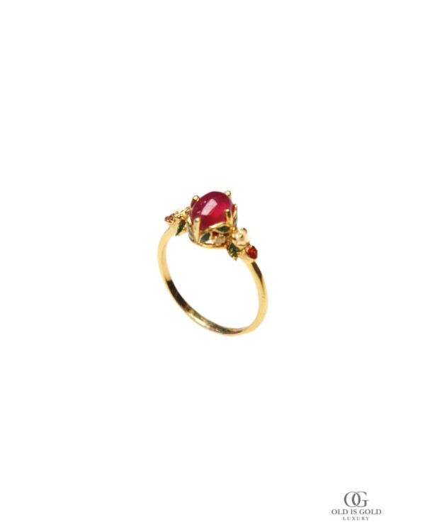 naturalrawrubydropandenamelwork24kgoldplated-1