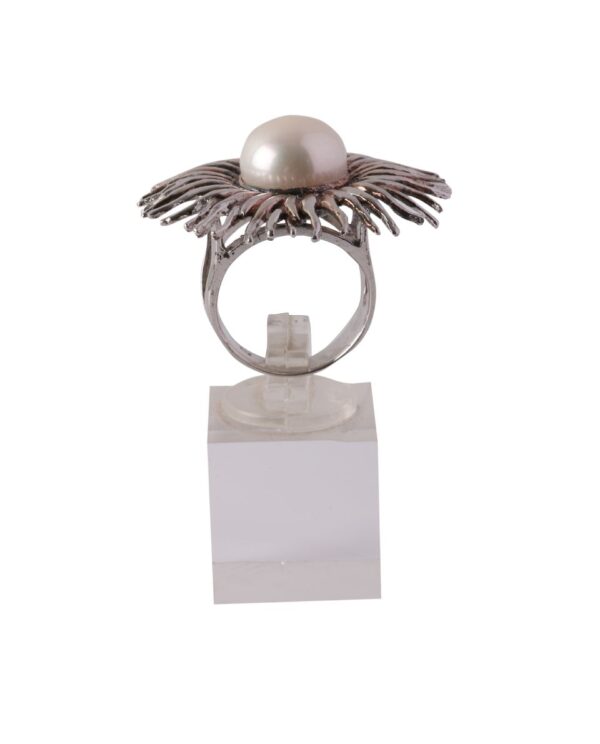 uniqueculturedpearlsilverring-1