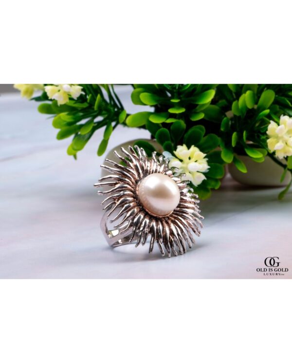 uniqueculturedpearlsilverring-3